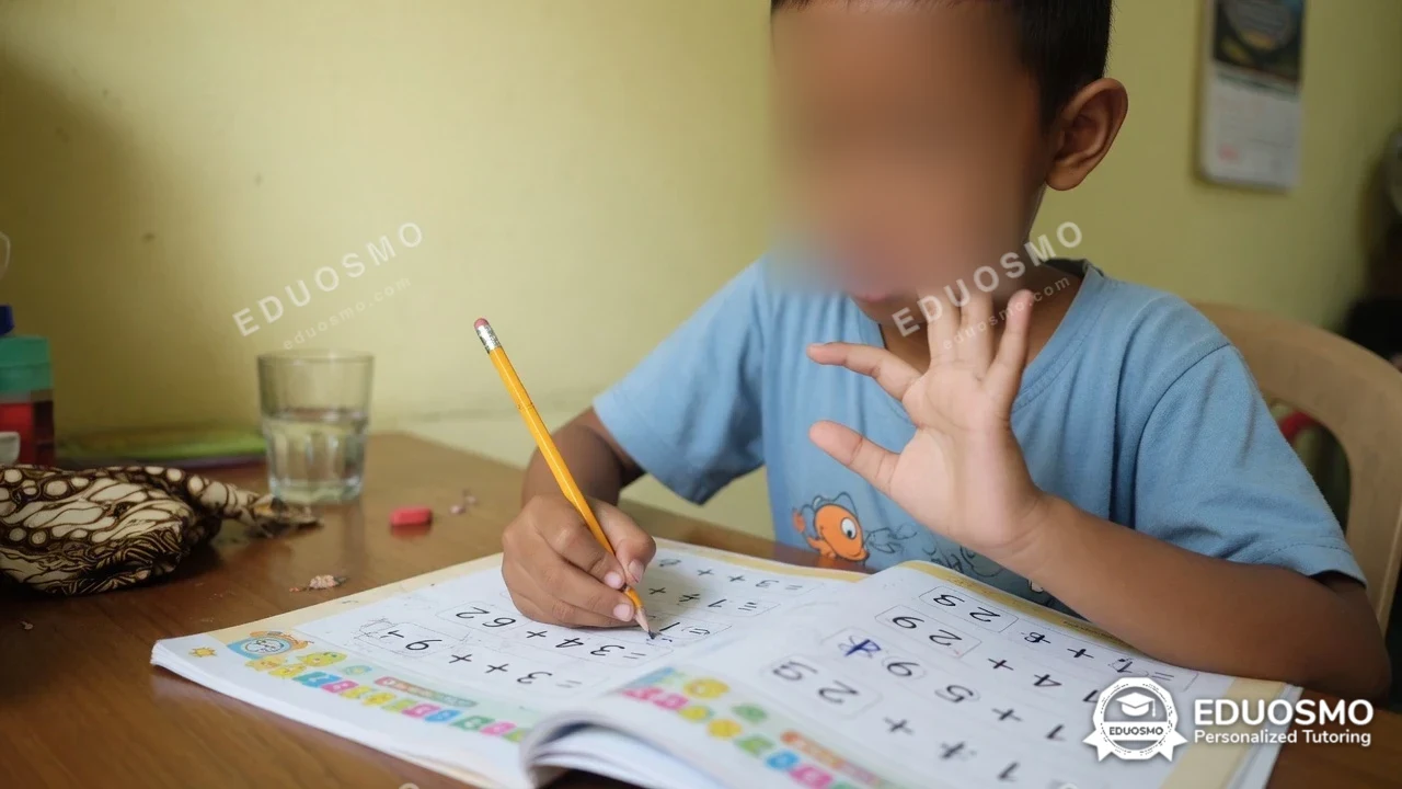 Tutor Eduosmo mendampingi siswa belajar berhitung di Bandung