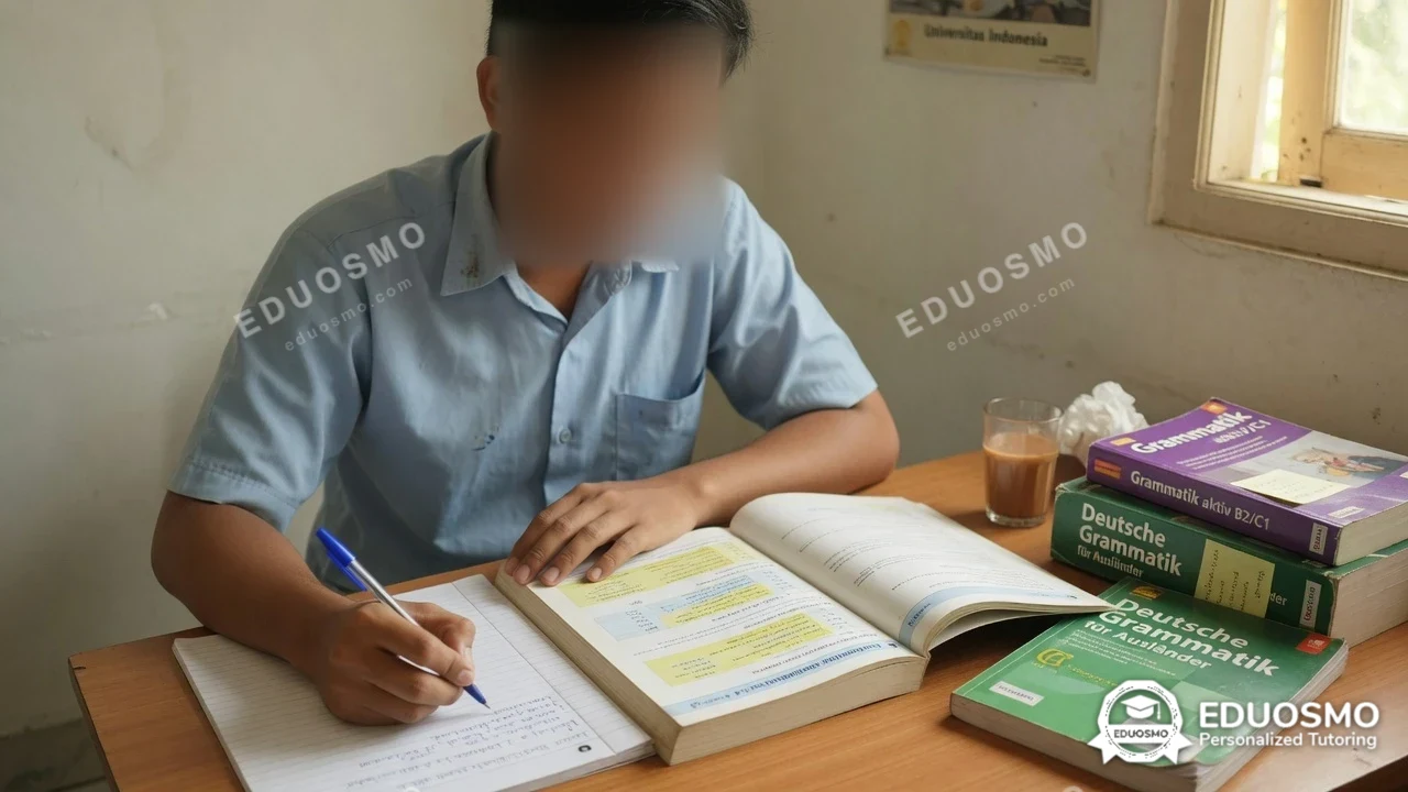 Galeri kelas bahasa jerman: siswa bersama tutor Eduosmo di Bandung