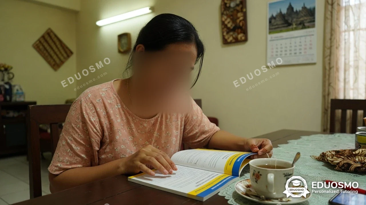 Tutor Eduosmo mendampingi siswa belajar bahasa jerman di Bandung