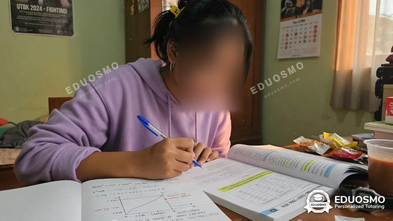Tutor Eduosmo mendampingi siswa belajar kimia di Bandung
