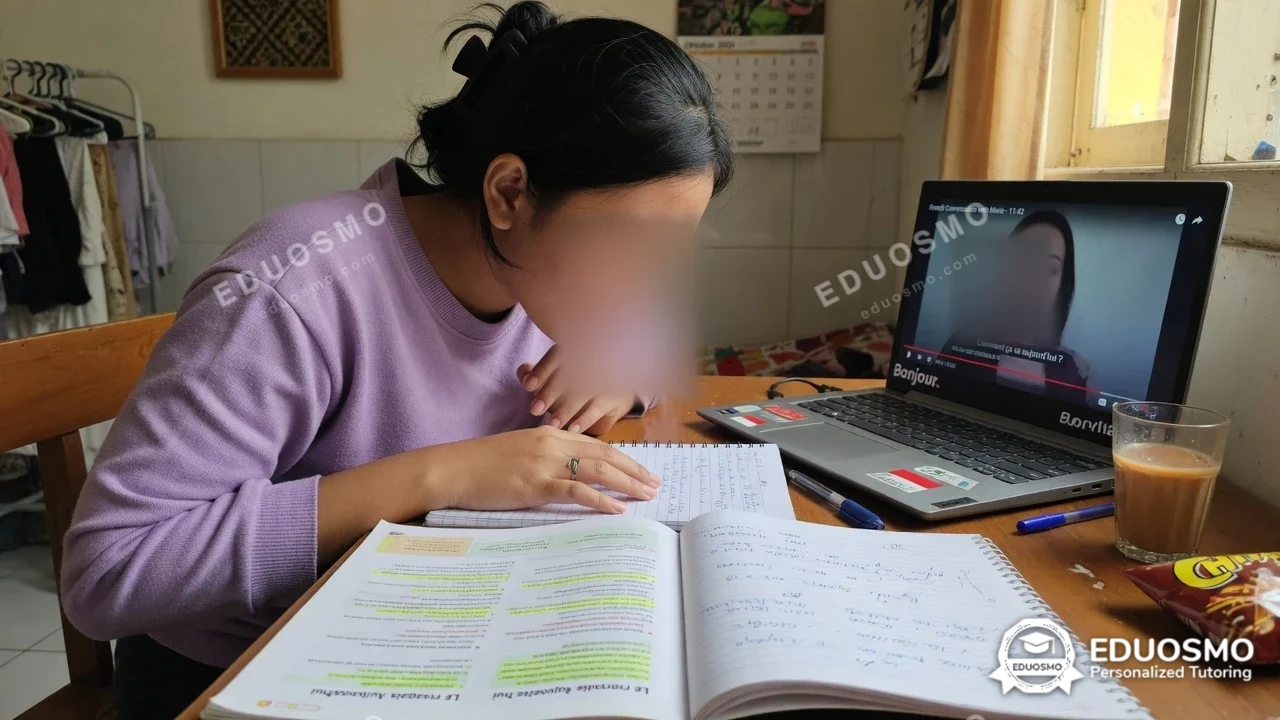 Momen sesi bahasa prancis sedang berlangsung, Bandung